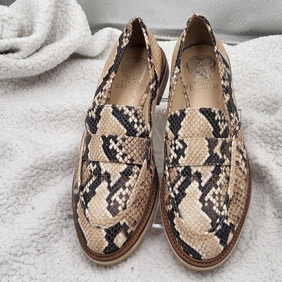 Vince Camuto Women's Jorda Loafer snakeskin leather size 9.5 - Picture 1 of 7